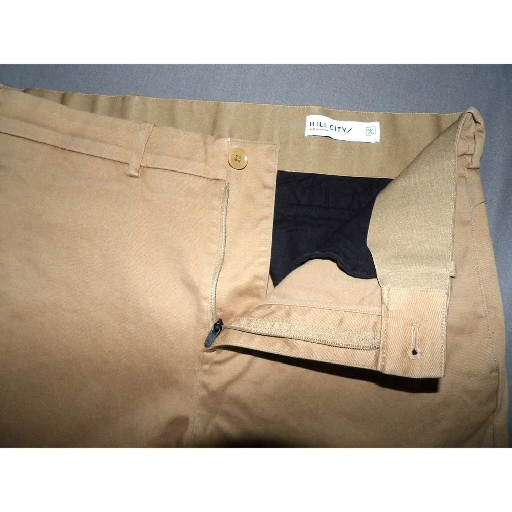 HILL CITY Stretch Straight Leg Khaki EVERYDAY Chino Pants Men's 33 X 30